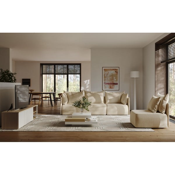 Modulo divano crema (angolo destro) Dune - TemaHome-image-1