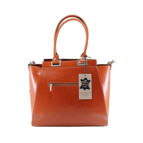 Borsa in pelle marrone cognac Ginger - Chicca Borse-image-1