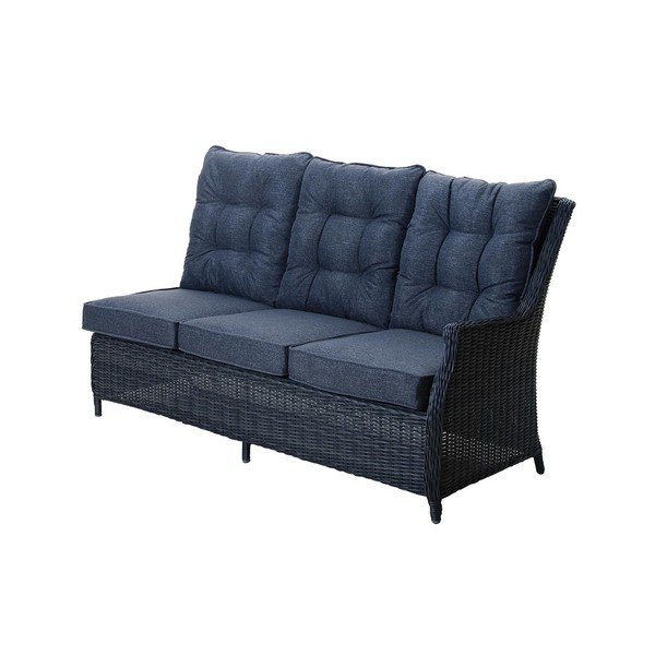 Set da giardino in rattan artificiale grigio per 9 persone Houston - Rojaplast-image-4