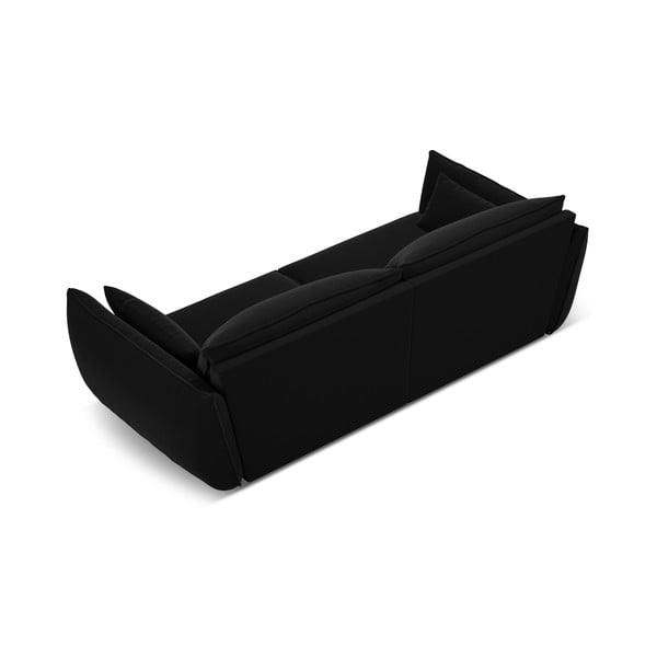 Divano nero con rivestimento in velluto 208 cm Vanda – Mazzini Sofas-image-3
