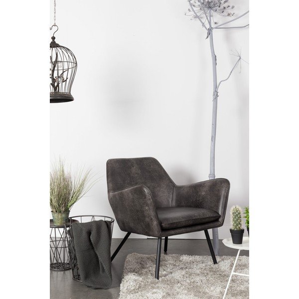 Poltrona grigia Bon - White Label-image-1