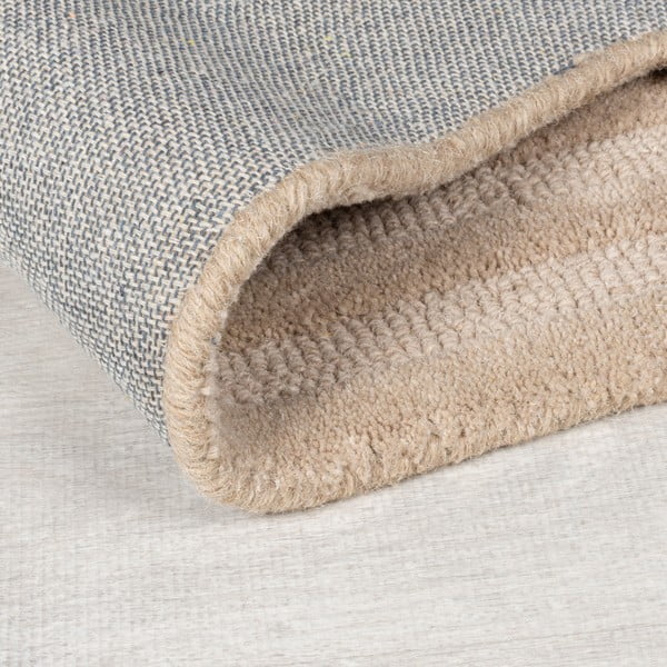 Tappeto beige in lana tessuto a mano 200x290 cm Zen Rectangles – Flair Rugs-image-3