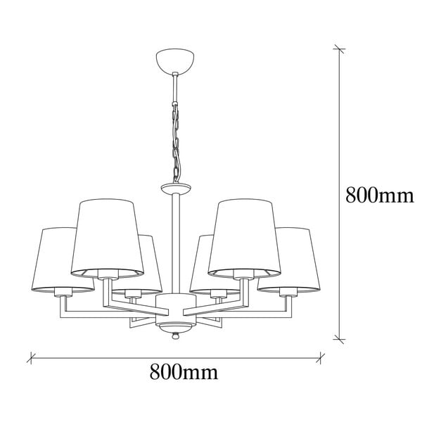 Lampadario nero con paralume in tessuto Profil – Opviq lights-image-2