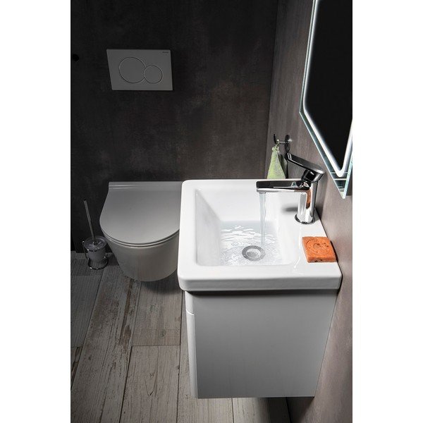 Lavabo bianco in ceramica 40x35 cm City – Sapho-image-2