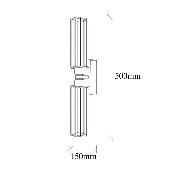 Lampada da parete in nero e oro ø 8 cm Fellini - Opviq lights-image-4