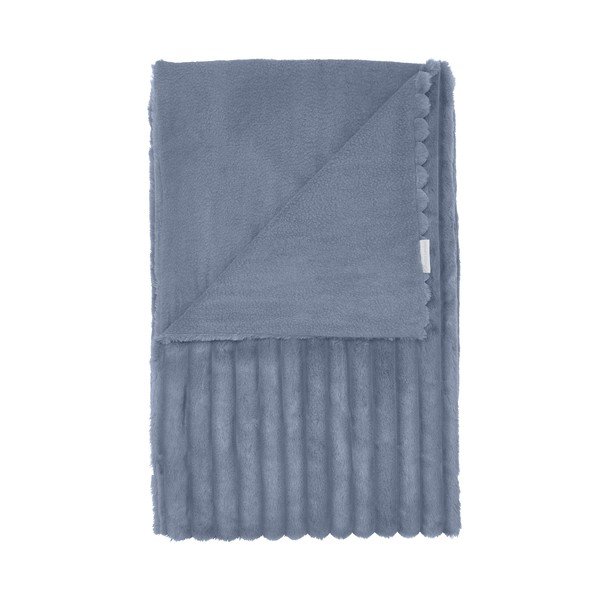 Coperta blu in micropile 130x170 cm Cosy Ribbed – Catherine Lansfield