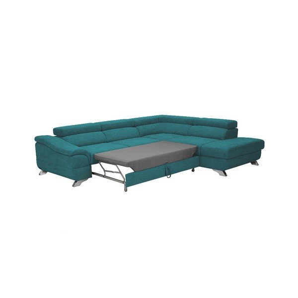Divano letto angolare Gamma turchese, angolo destro - Windsor & Co Sofas-image-2