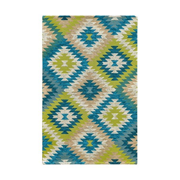 Runner lavabile verde-blu 55x190 cm Avana Oasi - Floorita