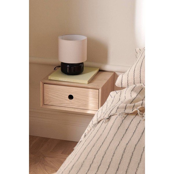 Comodino colore naturale chiaro con effetto rovere da parete Time – Ellos Home-image-1