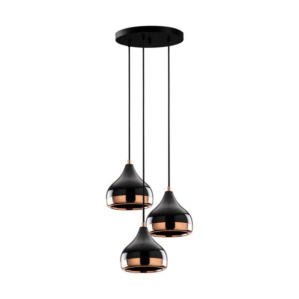 Sospensione in rame nero per 3 lampadine Yildo - Opviq lights-image-3