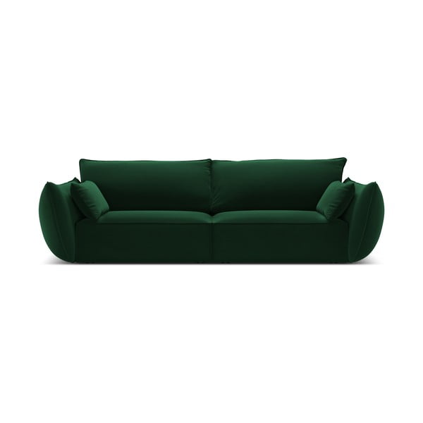 Divano verde scuro con rivestimento in velluto 208 cm Vanda – Mazzini Sofas