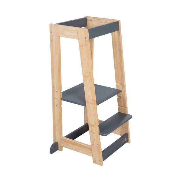 Torre di apprendimento grigia in bambù – Roba-image-4