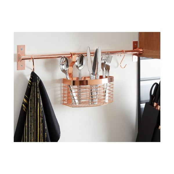 Barra da parete in ferro in oro rosa Sorello - Premier Housewares-image-1