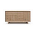 Cassettiera di colore naturale con effetto rovere 146x76x45 cm Carpi – Marckeric