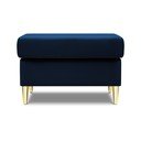 Poggiapiedi blu con rivestimento in velluto Kyoto – Cosmopolitan Design