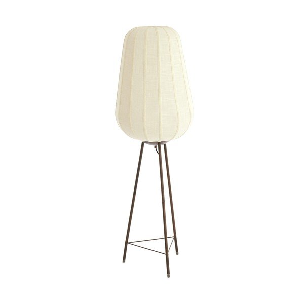 Lampada da terra bianca con paralume in tessuto (altezza totale 133 cm) Bibury – Light & Living