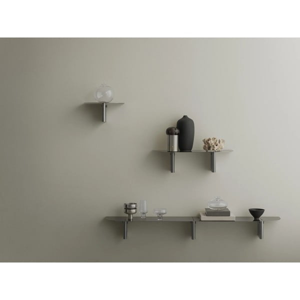 Mensola color argento opaco in acciaio inox 60 cm Oru – Blomus-image-1