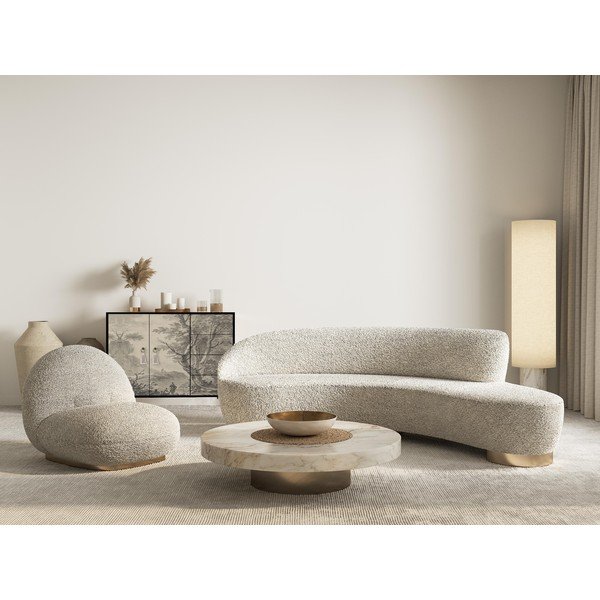 Cassettiera bassa nera e beige 113x84 cm Wilma - Really Nice Things-image-1