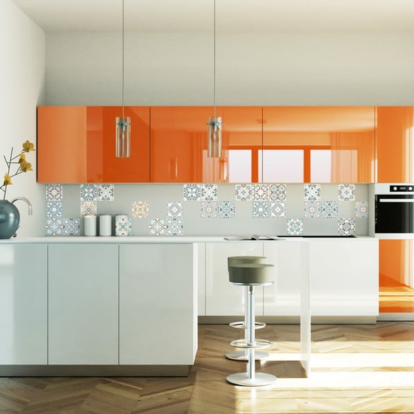 Set di 24 adesivi murali decorativi Underwater Garden, 15 x 15 cm - Ambiance-image-1