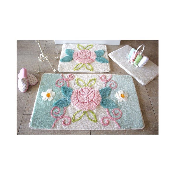 Set di 3 tappeti da bagno Rosaline - Foutastic