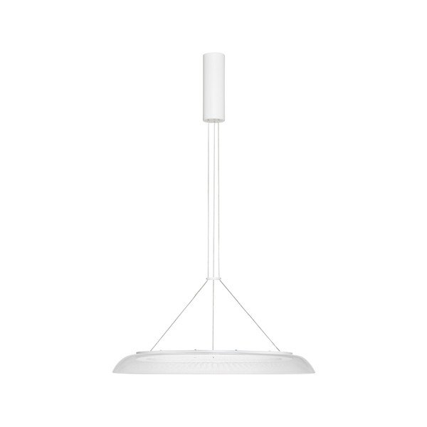 Lampadario LED bianco opaco in alluminio con paralume in vetro acrilico ø 60 cm Mantle – Nova Luce
