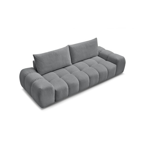 Divano grigio scuro allungabile e con contenitore rivestito in ciniglia 278 cm Everest – Bobochic Paris-image-4