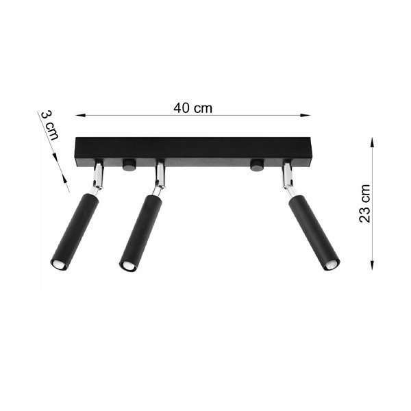 Lampada da soffitto nera Trio Tiden - Sollux-image-3