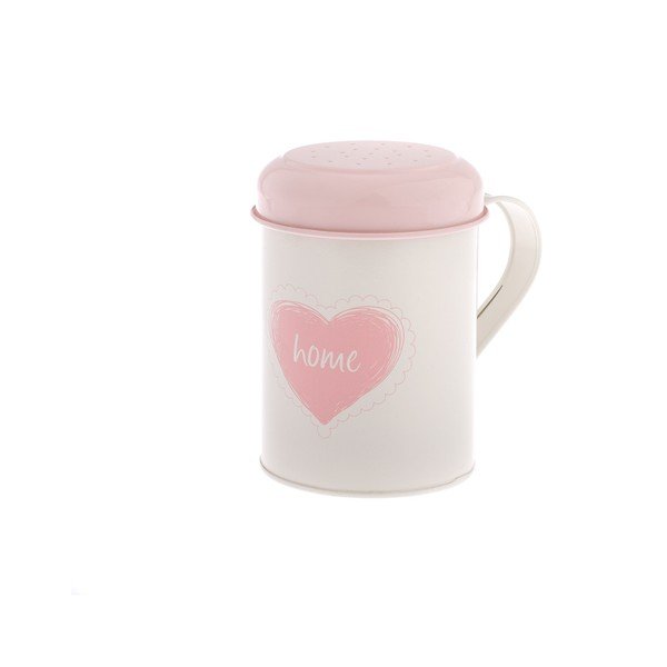 Růžový plechový posypávač Dakls Te Amo, 750 ml