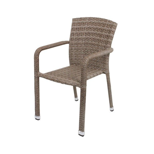 Poltrona da giardino impilabile marrone chiaro ADDU Getafe - Garden Pleasure