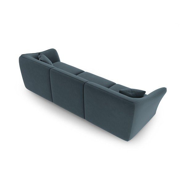 Divano blu con rivestimento in velluto 292 cm Tokyo – Cosmopolitan Design-image-3