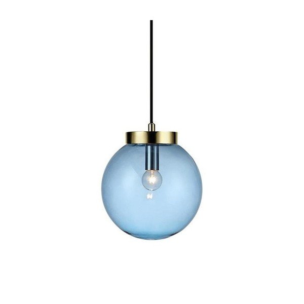 Lampada a sospensione in blu-oro Ball Two, ⌀ 22 cm - Markslöjd-image-1
