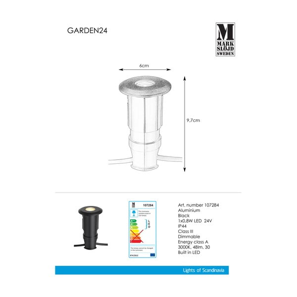 Černé zápustné svítidlo Markslöjd Garden 24 Decklight, ø 60 mm-image-2