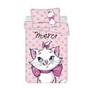 Set copripiumino e federa da bambini rosa in cotone per culla 100x135 cm Marie Cat "Merci" – Jerry Fabrics