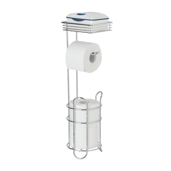 Porta carta igienica color argento lucido in acciaio cromato – Wenko
