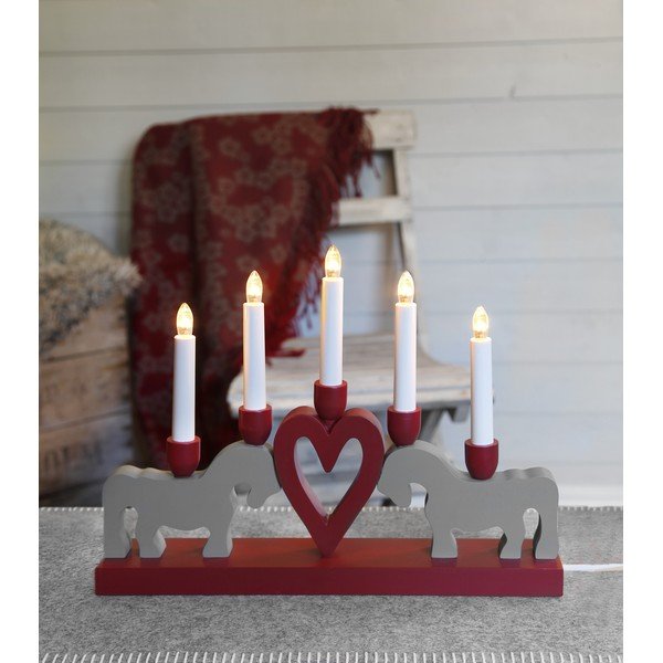 Decorazione luminosa rossa natalizia Leksand - Star Trading-image-3