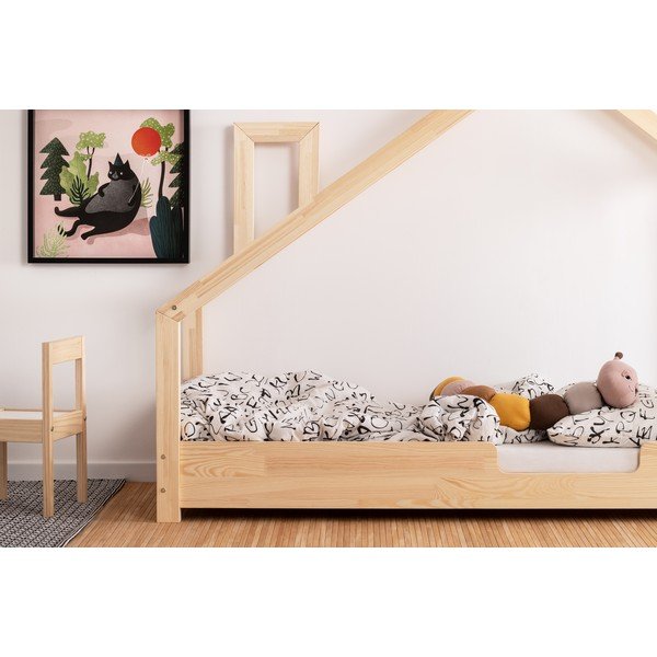 Letto Luna Carl in legno di pino, 70 x 190 cm - Adeko-image-4