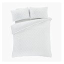 Biancheria da letto singola bianca micro felpata 135x200 cm Cosy Diamond - Catherine Lansfield