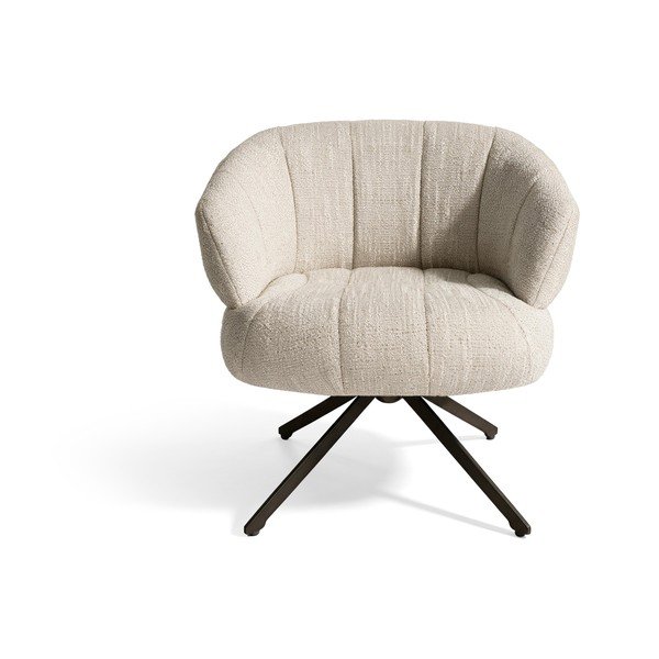 Poltrona beige girevole Saga – MOME-image-2