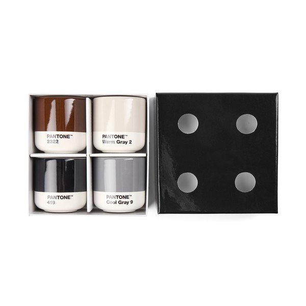 Tazzine in set per espresso in porcellana 4 pz 100 ml Macchiato – Pantone-image-1