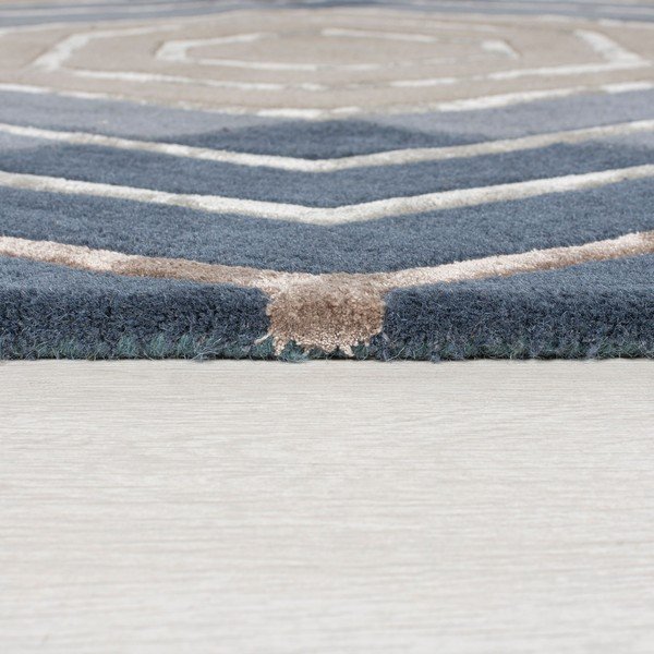 Tappeto in lana blu 160x230 cm Harlow - Flair Rugs-image-3