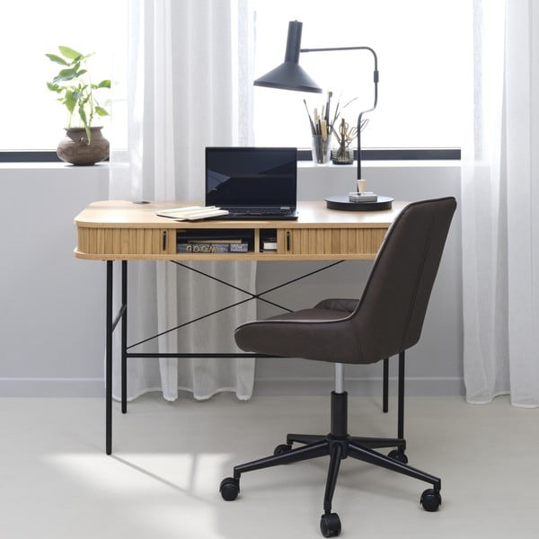 Tavolo da lavoro in rovere 60x120 cm Nola - Unique Furniture-image-1