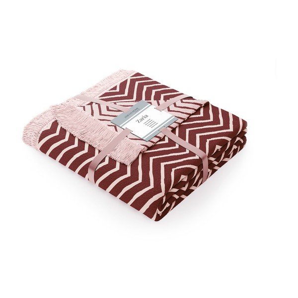 Coperta rosa e viola in misto cotone, 150 x 200 cm Twisty - AmeliaHome-image-2