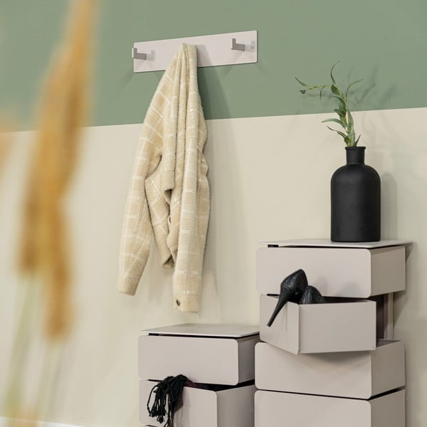 Attaccapanni da parete grigio tortora in metallo 50 cm Leatherman – Spinder Design-image-1