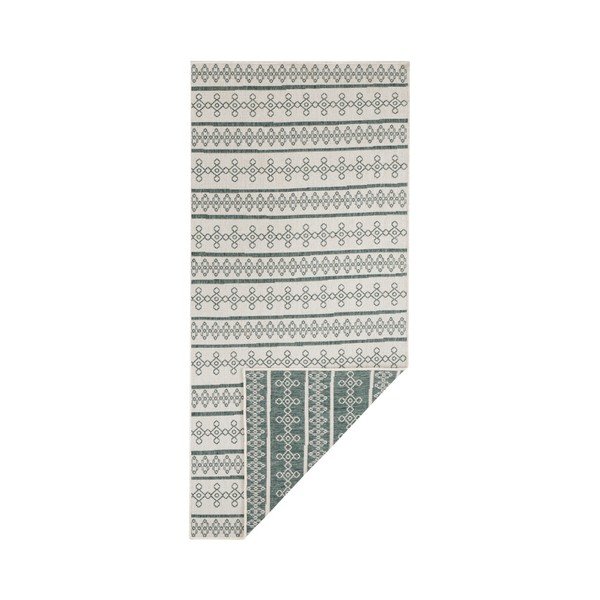 Zeleno-krémový oboustranný koberec vhodný i na ven Bougari Madeira, 200 x 290 cm