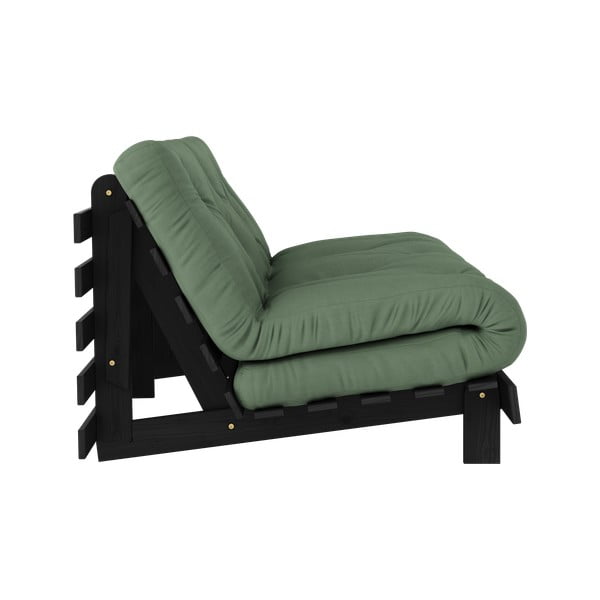 Divano letto verde 160 cm Roots Black Night - Karup Design-image-4
