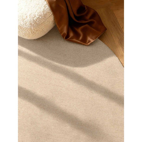 Tappeto rotondo beige in lana tessuto a mano ø 200 cm Puristic Knots – Elle Decoration-image-2