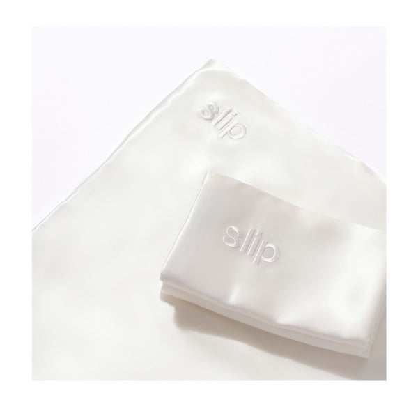 Federa per cuscino in seta 51x76 cm White – slip-image-1