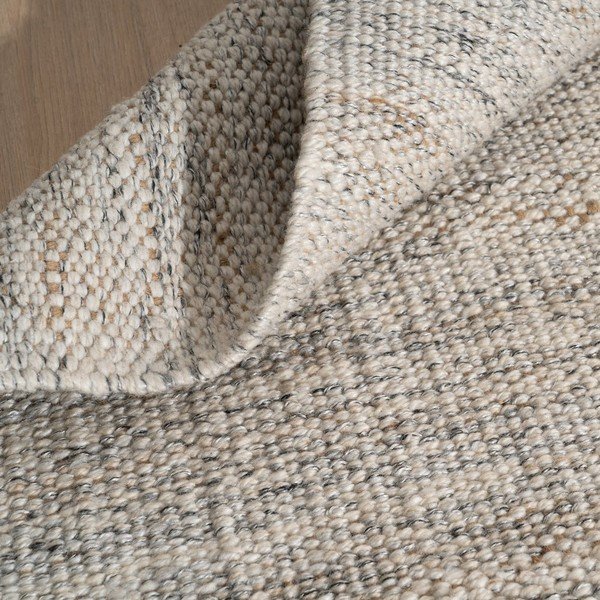 Tappeto reversibile grigio con lana 160x230 cm - Ixia-image-2