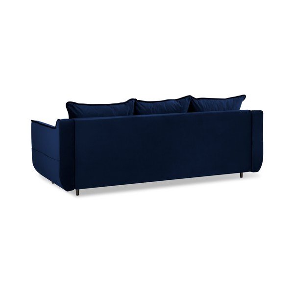 Divano letto in velluto blu Basso - Kooko Home-image-3