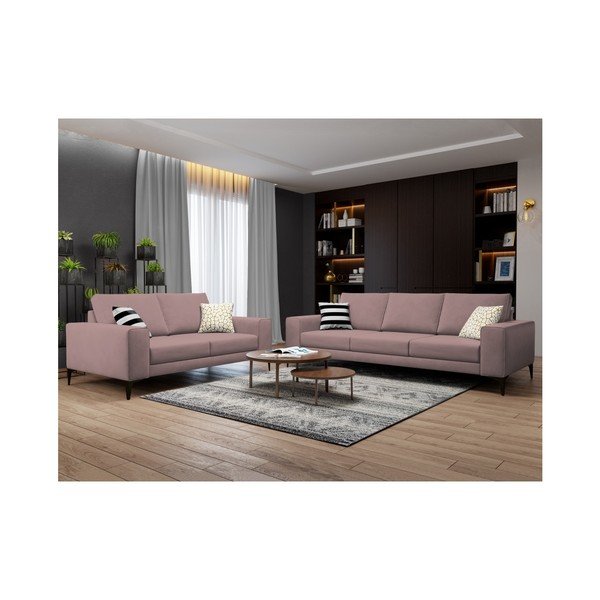 Pudrově růžová pohovka Cosmopolitan Design Lugano, 239 cm-image-3
